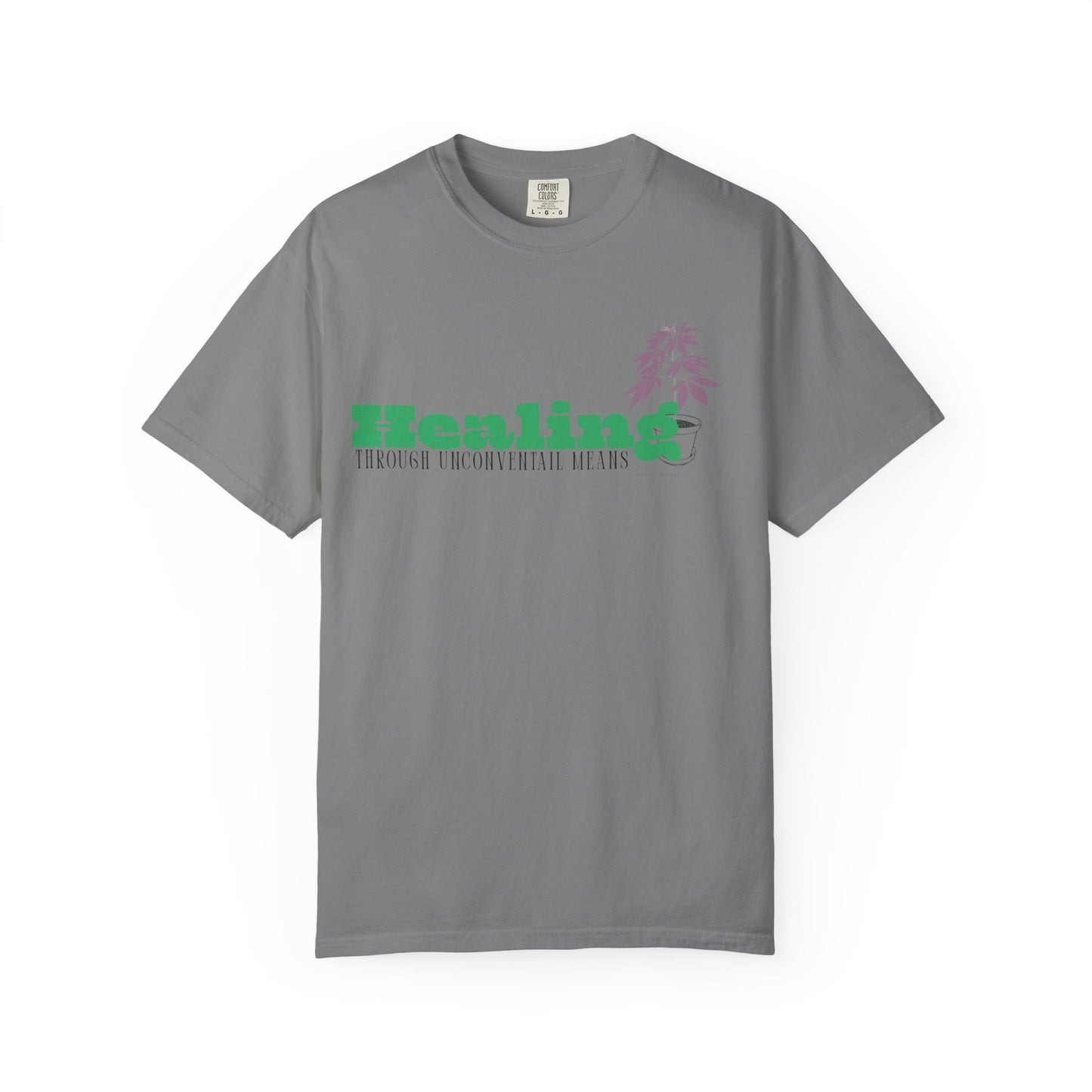"Terps Heal" Healing Through Unconventional Means Shirt – Comfort Colors Tee, Botanical Graphic T-Shirt, Nature Aesthetic Streetwear, Unisex Garment-Dyed Shirt