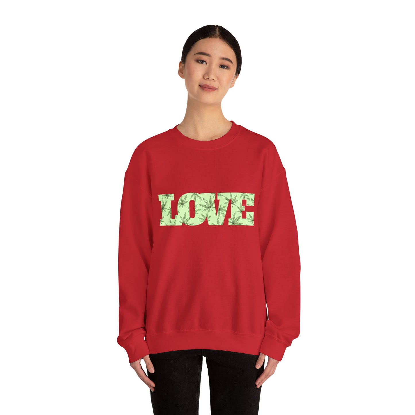 LOVE Cannabis Unisex Crewneck Sweatshirt