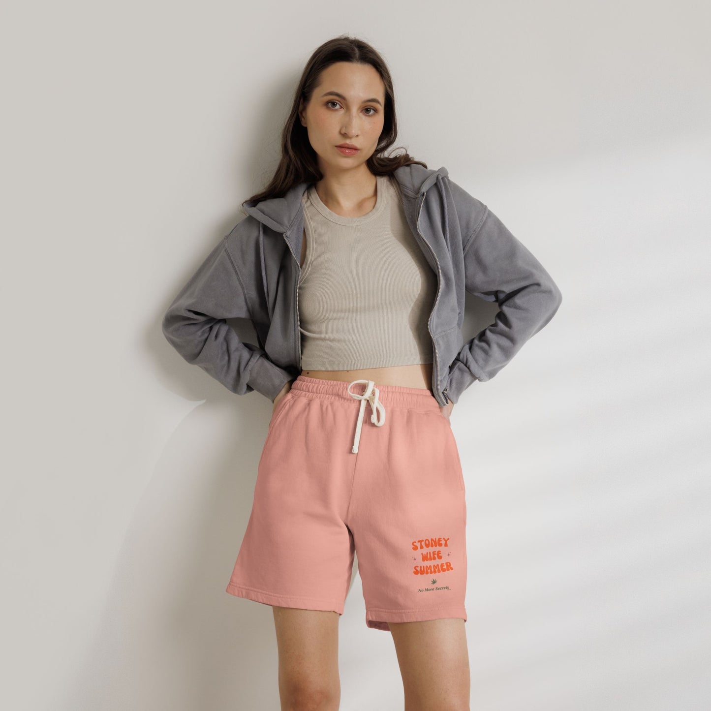 "SLOSW” Stoney Wife Summer | Sweat Shorts | The Secret Lives of Stoney Wives Podcast Merch | Unisex Garment-Dyed Lightweight Fleece Shorts